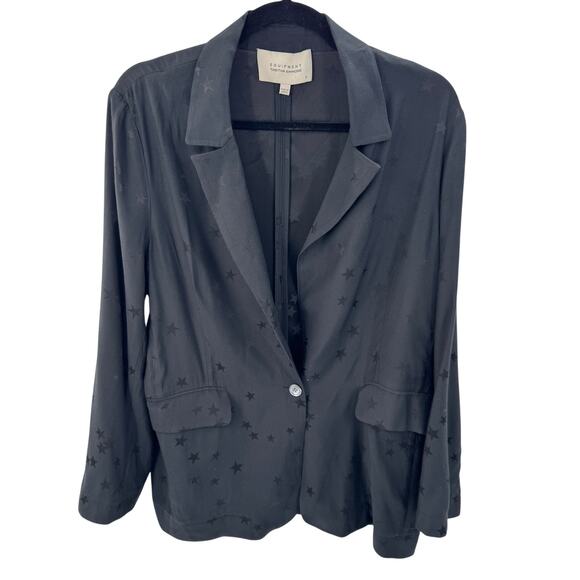Equipment x Tabitha Simmons Blazer Hamptons Star Print Embossed Jacket Size 8 - Picture 2 of 9